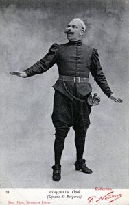 Constant Coquelin znany jako Coquelin aîné (1841 - 1909) w kostiumie Cyrano de Bergerac (zdjęcie czarno-białe)