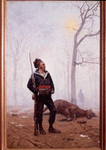 Żołnierz piechoty morskiej w 1876 r. Obraz Etienne Berne Bellecour (1838-1910)