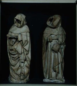 Dwóch żałobników z grobowca księcia de Berry w katedrze w Bourges autorstwa Etienne and Mosselmann Paul (fl.1467) Bobillet