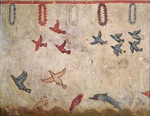 Lot ptaka (Detal fresku, 530 pne) autorstwa Etruscan
