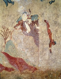 Nurek. (Detal fresku, 520-510 pne) autorstwa Etruscan