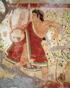 Grający na lirze (Fresco, 520 pne) autorstwa Etruscan