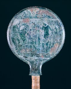 Grawerowane lustro z brązu, z Todi (Umbria). Cywilizacja etruska, IV wiek p.n.e. autorstwa Etruscan