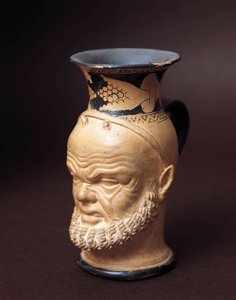Cywilizacja Etrusków, Waza z twarzą Silenusa autorstwa Etruscan