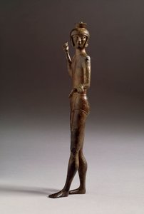 Cywilizacja etruska: statuetka wojownika z brązu autorstwa Etruscan