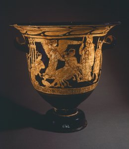 Krater (duży wazon) autorstwa Nepi Painter. Ceramika czerwonofigurowa z Corchiano (Lazio). Cywilizacja etruska, IV wiek p.n.e. autorstwa Etruscan