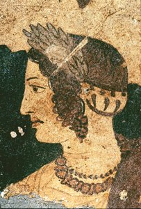Portret Velii Spurinna - Detal - Fresk, IV wiek p.n.e autorstwa Etruscan