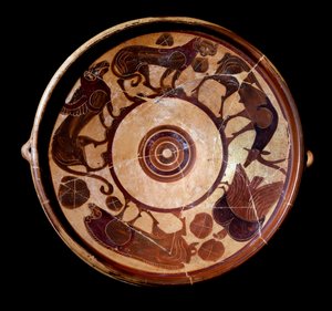 Płyta z terakoty przedstawiająca zwierzęta, 600-590 pne autorstwa Etruscan