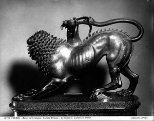 Ranna Chimera z Bellerophon (brąz) (szczegóły patrz 104199) autorstwa Etruscan Etruscan
