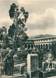 Ogród w Muzeum Łaźni Dioklecjana, Rzym, Włochy, c1926 1927 autorstwa Eugen Poppel