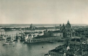 Canal Grande i kościół Santa Maria della Salute, Wenecja, Włochy, 1927 autorstwa Eugen Poppel