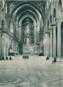 Wnętrze katedry w Monreale, Sycylia, Włochy, 1927