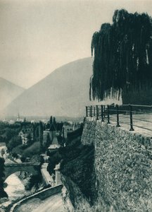Widok miasta, Merano, Południowy Tyrol, Włochy, 1927 autorstwa Eugen Poppel