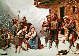 Schwytanie Andreasa Hofera 19 stycznia autorstwa Eugen von (after) Blaas