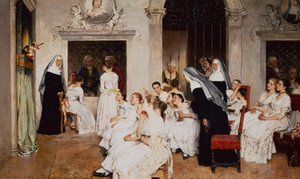Scena klasztorna w Wenecji (olej na płótnie) autorstwa Eugen von Blaas