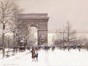 Łuk Triumfalny autorstwa Eugene Galien-Laloue