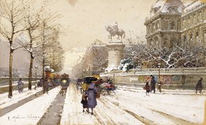 Paryż zimą autorstwa Eugene Galien-Laloue