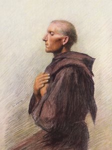 Brat Bernard z Quintavalle (kolorowa litografia)