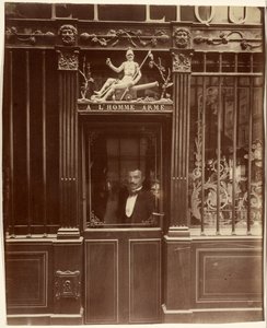 Kawiarnia, rue des Blancs-Manteaux 25 autorstwa Eugène Atget