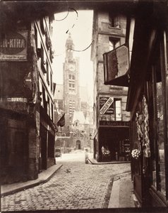 Ulica Montagne Sainte-Geneviève autorstwa Eugène Atget