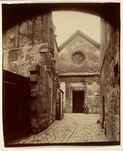 Portal kościoła Saint-Julien-le-Pauvre autorstwa Eugène Atget
