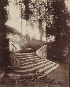 Schody w Saint-Cloud, 1906 (zdjęcie) autorstwa Eugène Atget
