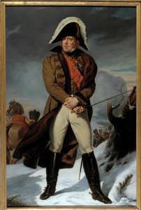 Portrait en pied de Michel Ney (1769-1815), książę Elchingen, książę Moskwy (Moskwa), Marechal of France Obraz Eugene Battaille (1817-1875). 19 wiek. Ciemny. 2,15x1,4m. - Pełnowymiarowy portret Michela Neya (1769-1815), księcia Elchingen, P autorstwa Eugene Battaille