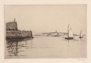Saint-Malo Vue de Dinard (Saint-Malo vu de Dinard) autorstwa Eugene Bejot