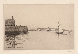 Saint-Malo Vue de Dinard (Saint-Malo vu de Dinard) autorstwa Eugene Bejot