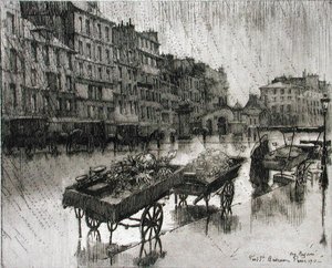 St. Antoine, z „Du Ier au XXeme: Les Arrondissements de Paris…”, wydana w 1903 r. (akwaforta) autorstwa Eugene Bejot