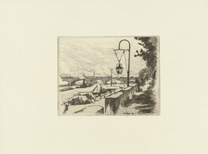 Pejzaż miejski z mostem Austerlitz i Sekwaną w Paryżu Pont d