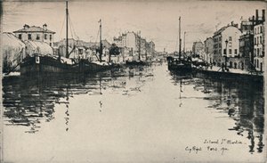 Kanał św. Marcina, 1915 autorstwa Eugene Bejot