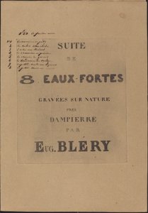 8 akwafort grawerowanych na naturze autorstwa Eugene Bléry