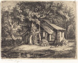 Chata z gruszą, opublikowana w 1849 r. autorstwa Eugene Bléry