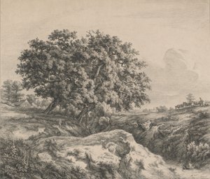 Dąb nad wąwozem, 1845. autorstwa Eugene Bléry