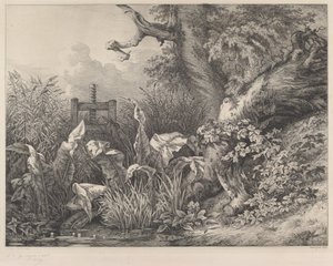 Dok wodny i jeżyny przy śluzie, 1843. autorstwa Eugene Bléry