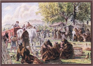 Kapituła Matki Bożej Anielskiej pod Asyżem, 1919 autorstwa Eugene Burnand