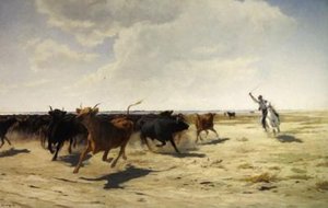 Obława (olej na płótnie) autorstwa Eugene Burnand
