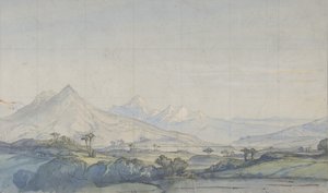Projekt scenografii w Operze, Paryż, 1828-90. autorstwa Eugene Ciceri