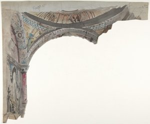 Projekt scenografii w Operze, Paryż, 1830-90. autorstwa Eugene Ciceri