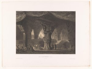 Theaterdecor spotkał katakumby Les catacombes (nieedyt.) (tytuł na obiekcie) Dekoracje teatralne (tytuł serii) Décorations de théâtre (tytuł serii na obiekcie) autorstwa Eugene Ciceri