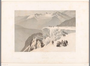 Wędrowcy na szczycie Mont Buet Le sommet du Buet (tytuł na obiekcie) Twarze w Szwajcarii, Sabaudii i Tyrolu (tytuł serii) La Suisse, la Savoie et le Tyrol (tytuł serii na obiekcie)