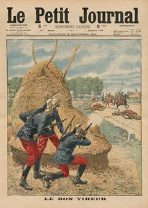 Dobry strzał, ilustracja na przedniej okładce z "Le Petit Journal", supplement illustre, 8 listopada 1914 r.