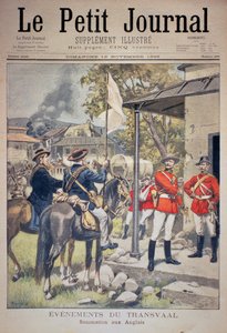 Wydarzenia w Transwalu: Summons to the English, okładka Le Petit Journal, 12 listopada 1899 autorstwa Eugene Damblans
