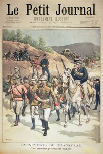 Wydarzenia w Transwalu: pierwsi więźniowie angielscy, okładka Le Petit Journal, 29 października 1899 autorstwa Eugene Damblans