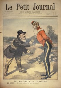 Orzeł czy reszka! Bur:- Jeśli jego ogony są dla ciebie!, przednia okładka Le Petit Journal, 24 grudnia 1899 autorstwa Eugene Damblans