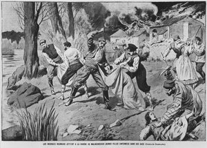 Bunt chłopów rumuńskich, ilustracja z „Le Pelerin”, 7 kwietnia 1907
