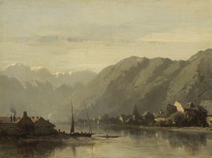 Jezioro Szwajcarskie, 1838-90 autorstwa Eugene Deshayes
