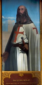 Portret Jacquesa de Molaya (Molai) (ok. 1243-1314), ostatniego wielkiego mistrza templariuszy. Obraz Amaury-Duval (1808-1885). Muzeum Wersalu.