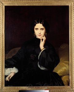 Portret Madame de Loynes (1837-1908) Prowadziła ważny salon literacki i polityczny. Obraz Eugene Amaury-Duval (1808-1885) 1862 Nd. 0,82x1m. Paryż, Muzeum Orsay